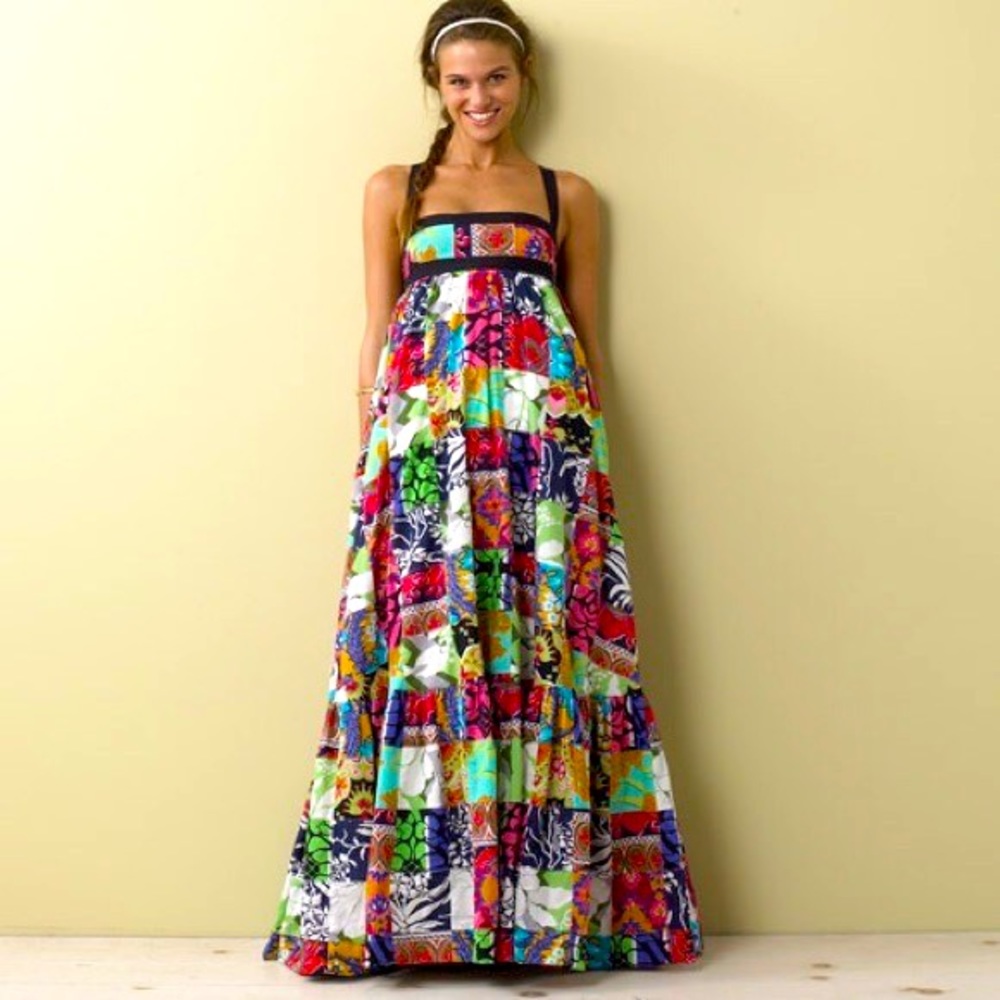 DO NOT BUY! ISO/WTB J. Crew talitha patchwork maxi dress gown in size 14/16
